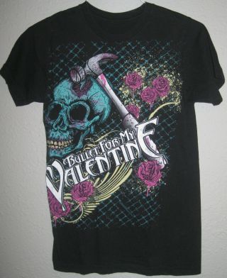 Bullet For My Valentine Authentic 2013 Hammer Skull Tour Shirt Small Ex Cond