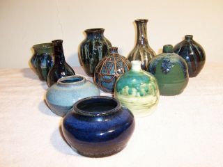 10 Pc.  Estate Group Vintage Mid Century Modern Studio Pottery Vase