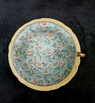 Shelley Bone China England Chintz Oleander Tea Cup And Saucer Yellow