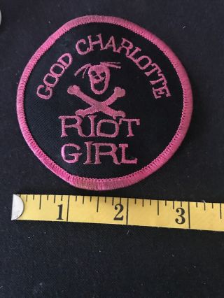 Good Charlotte Riot Girl Embroidered Iron On Patch Holes Dirty 2002