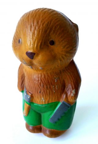 1960s Ussr Russian Soviet Rubber Toy Beaver