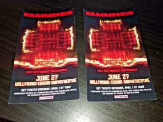 Rammstein - 2 Promo Flyer/handbills Chicago Show (6 - 27 - 17) Only Midwest Performance