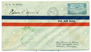 Edwin Musick Signed 1935 Panam Fam - 14 Flight Cover China Clipper San Francisco