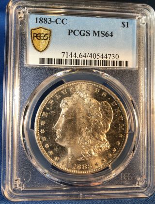 1883 Cc Morgan Dollar Pcgs Ms64 Bright White Coin Almost Pl