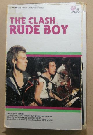 The Clash Rude Boy Vhs,  Mgm/cbs 1980 Big Box,  Punk Rock