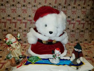 1998 Dayton Hudson Santa Bear Collectable Christmas Plush Santabear Miss Bear