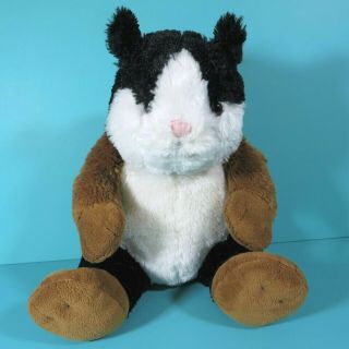 Build A Bear Guinea Pig Hamster 12 " Plush Black Brown White Zoo Stuffed Animal