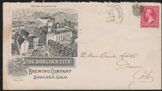 Boulder City Brewing Co / Crystal Springs Brewing & Ice Co Adver Cover 1899 Beer