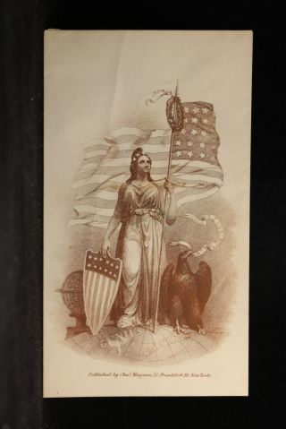 Civil War: Magnus Patriotic Cover,  Full Standing Lady Liberty In Bronze