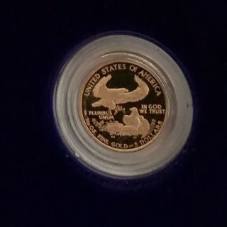 1990 - P American Eagle Gold Bullion (1/10 oz) Proof $5 Coin OGP w/ 3