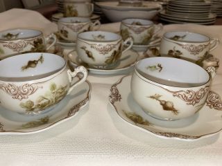 7 Ohme Old Ivory 84 Silesia Cups And Saucers