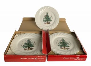 Nikko Happy Holidays (20) Christmas Tree Dinner Plates 5 X Set Of 4 W/box