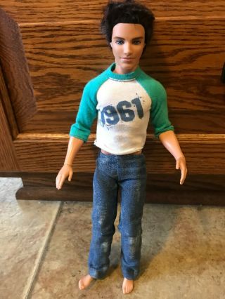 Sporty Ryan Fashionistas Ken Barbie Doll,  2009,  1961 Shirt,  Uncommon