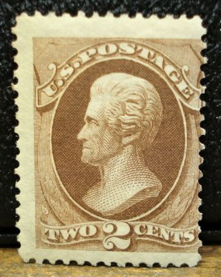 1873 Us Stamp Scott No.  157 Never Hinged Mnh,  Og,  2c Brown Andrew Jackson