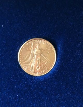 1999 $5 Gold American Eagle 1/10 Oz Gold Coin With Us And Sleeve