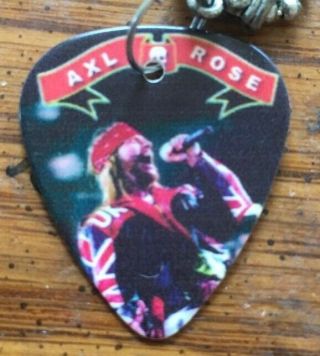 GUNS AND ROSES - SPAGHETTI INCIDENT,  2 - live cds - AXL ROSE GUITAR PICK NECKLACE 3