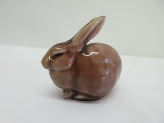 Rookwood Pottery Brown Rabbit Paperweight 6160 Lvi 1956