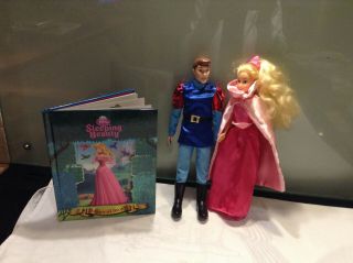 Disney Princess Sleeping Beauty With Prince Phillip & Book - V.  G.  C.