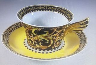 Barocco Versace Cup/saucer 4 Low,  Never Opend In Orginal Box