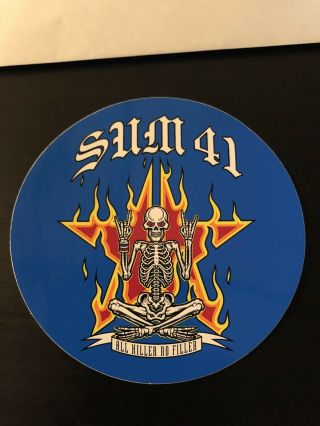 Sum 41 All Killer No Filler Sticker Blink 182 Billy Talent Mxpx