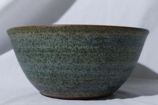 Denis Vibert Pine Tree Kiln Maine Handcrafted Studio Pottery Blue Clay Bowl 8 "