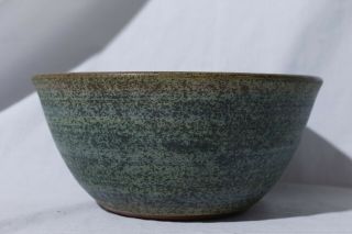 Denis Vibert Pine Tree Kiln Maine Handcrafted Studio Pottery Blue Clay Bowl 8 