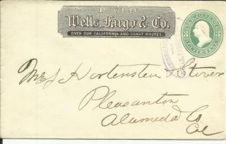 Us Wells Fargo & Co - Paid Postal Envelope Sc U164 (amber) Messenger