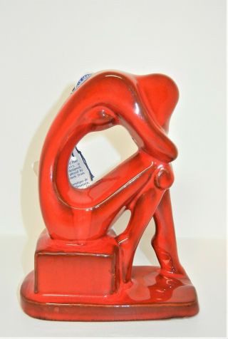 BLUE MOUNTAIN POTTERY STYLIZED FIGURE IN RED FLAME GLAZE - W/TAGS - 2
