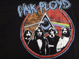 Pink Floyd Official 2014 T - Shirt Dark Side Of The Moon Black Mens L Vgc