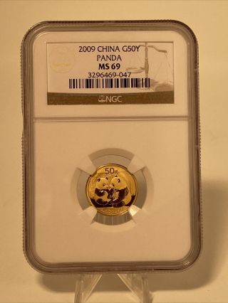 2009 Chinese G50y 1/10 Oz Gold Panda Ngc Ms 69 - Great Coin