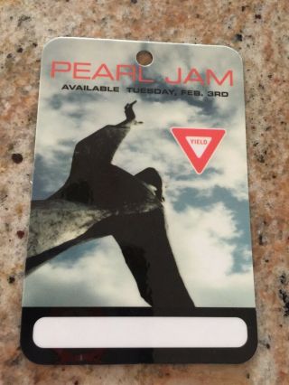 Pearl Jam - Yeild / 1998 Epic Records Promotional Retail Laminate