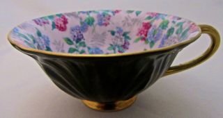 Shelley Footed Oleander cup and saucer Chintz Pink Summerglory 13418/72 2nd set 2