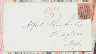 Scott 65 On Cover,  Providence Ri 1862 With Aps Cert Deep Pinkish Rose
