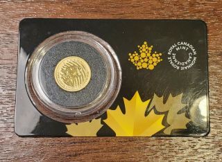 2016 Bu 1/10 Oz Canadian Gold $20.  99999 Gold Growling Cougar In Assay