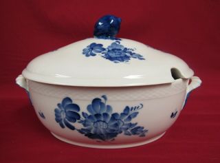 Royal Copenhagen Blue Flowers 10 Braided Smooth 8172 Large Soup Tureen With Lid