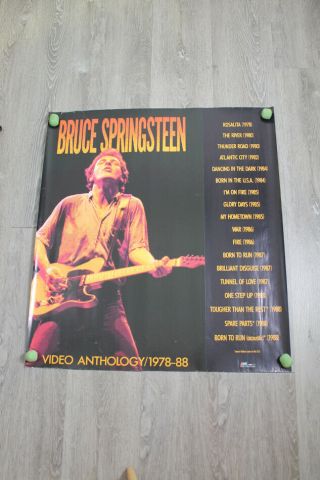 Vintage Bruce Springsteen Poster Boss Video Anthology 1989 Poster 36.  5 X 32.  5