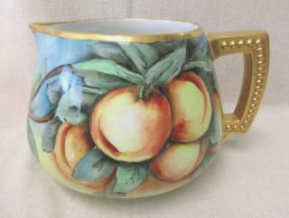 HAND PAINTED CHINA CIDER SET - PITCHER WITH FOUR GLASSES 2