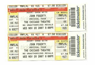 John Fogerty Concert Tickets From November 28,  2007
