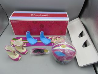 My American Girl Snowboard & Gear Set Boots Goggles Helmet W/ Box - For 18 " Doll