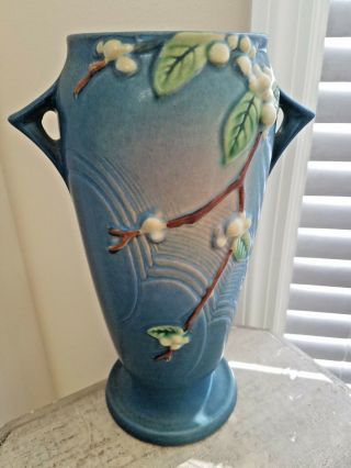 Roseville Pottery Ca.  1947 Snowberry Pattern Vase Ivi - 10