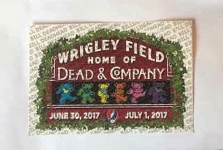 Rare Grateful Dead & Company 2017 Wrigley Field Vinyl Sticker