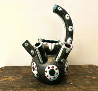 A Funky Post - Modern Italian Pottery Vase - Memphis Milano Design Era