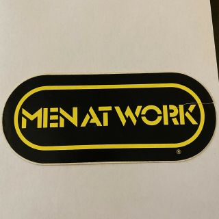 Wrif 101 Men At Work Bumper Sticker 1980’s Detroit.  Rare (small Tear)