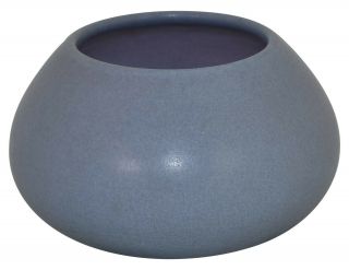 Marblehead Pottery Matte Blue Gray Bulbous Vase