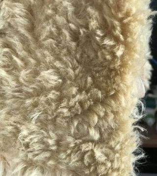 Alpaca Silk Mohair Blend Fur Fabric - 40 X 17 Intercal Distressed Light Honey