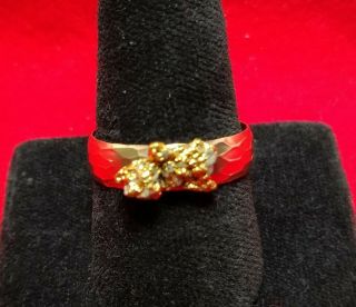 3.  4 Grams Gold Nuggets Ring.