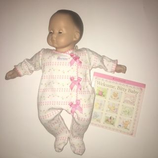 American Girl Bitty Baby Doll Dark/brown Hair With Clothing And Accessories