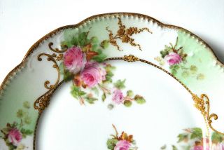 Stunning Fine 3 Pc France Hand Painted Limoges Cabinet Plates