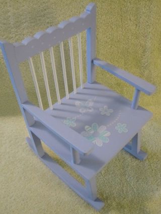 Wooden Rocking Chair For Bear/doll Display.  Up To 18 " Doll