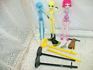 Create A Monster High Doll Insect Cam Ice Vampire Mattel Creepy Stands Dresses